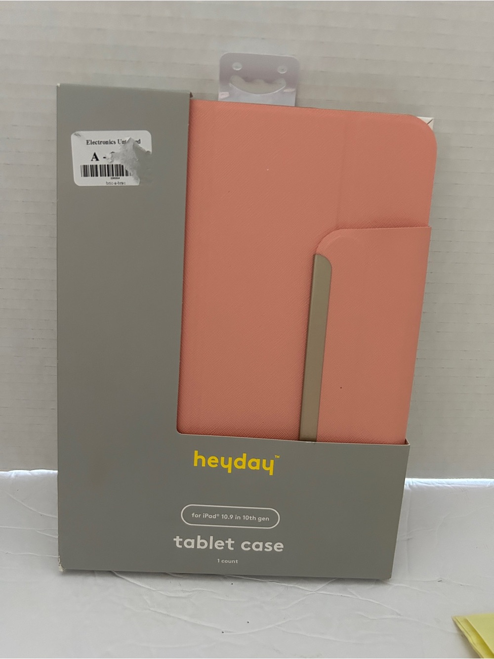heyday Pink Coral Tablet Case with Tan Accent